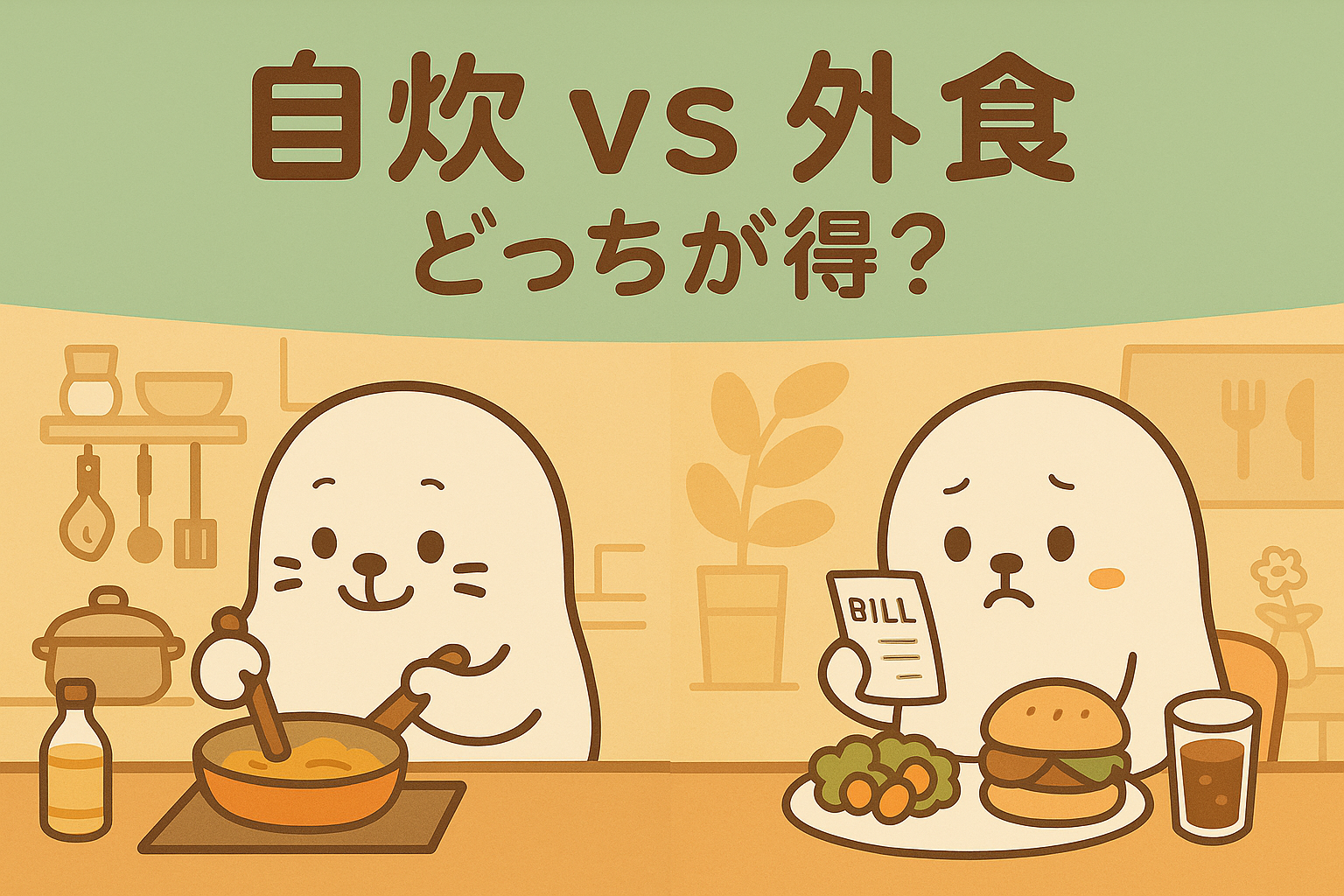 【リアル検証】自炊 vs 外食、どっちが得?一人暮らし1ヶ月の食費を比べてみたら…