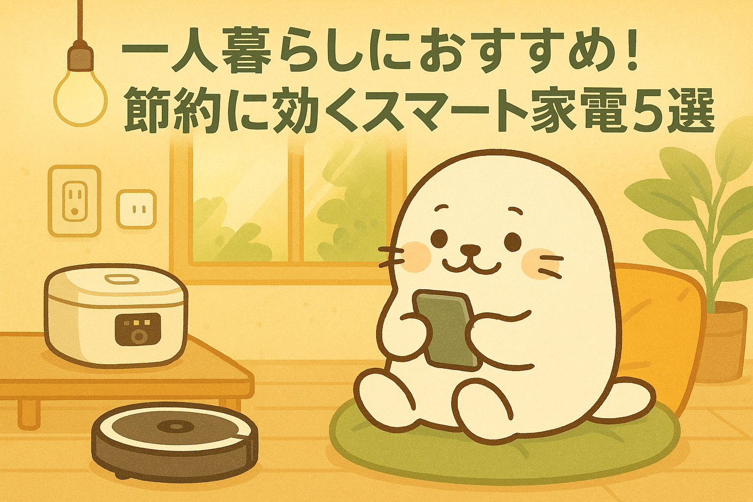 【ライフハック】一人暮らしにおすすめ!節約に効くスマート家電5選