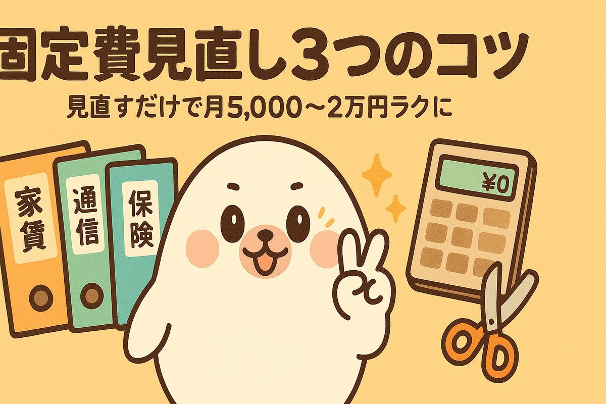 固定費見直し3つの節約ポイント アイキャッチ